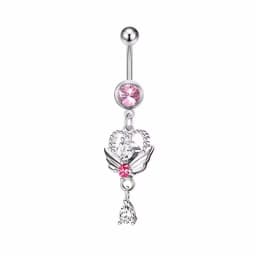 Fashion Personality SEXY Letter Belly Button Ring Sexy Pendant Stainless Steel Navel Nail Women Body Piercing Club Party Jewelry