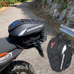 MOTOCENTRIC Waterproof Motorcycle Tail Bag Multi-functional Durable Rear Seat Bag 37L High Capacity Rider Helmet Backpack