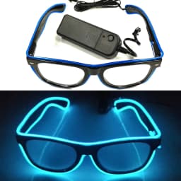 1PC Light Up LED Glasses Glow Sunglasses EL Wire Neon Glasses Glow in The Dark Party Supplies Neon Party Favors for Adults