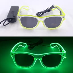 1PC Light Up LED Glasses Glow Sunglasses EL Wire Neon Glasses Glow in The Dark Party Supplies Neon Party Favors for Adults