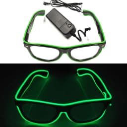 1PC Light Up LED Glasses Glow Sunglasses EL Wire Neon Glasses Glow in The Dark Party Supplies Neon Party Favors for Adults