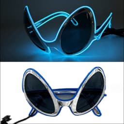 1PC Light Up LED Glasses Glow Sunglasses EL Wire Neon Glasses Glow in The Dark Party Supplies Neon Party Favors for Adults