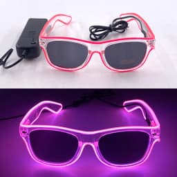 1PC Light Up LED Glasses Glow Sunglasses EL Wire Neon Glasses Glow in The Dark Party Supplies Neon Party Favors for Adults