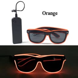 1PC Light Up LED Glasses Glow Sunglasses EL Wire Neon Glasses Glow in The Dark Party Supplies Neon Party Favors for Adults