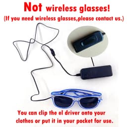 1PC Light Up LED Glasses Glow Sunglasses EL Wire Neon Glasses Glow in The Dark Party Supplies Neon Party Favors for Adults