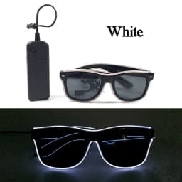 1PC Light Up LED Glasses Glow Sunglasses EL Wire Neon Glasses Glow in The Dark Party Supplies Neon Party Favors for Adults