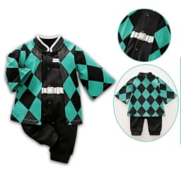 0-18 Months Anime Baby Rompers Newborn Cosplay Costume Infant Akatsuki Nezuko Tanjirou Cotton Clothes Boys Girls Kids Outfit