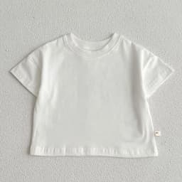 Summer Baby Boys Girls T-shirt Toddler Solid Color Top Clothes Korean Style Infant Baby Boys Girls Short Sleeves T-shirt Clothes