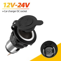 12V/24V Auto Car Motorcycle Cigarette Lighter Power Plug Socket with Waterproof Cover Case For Motorcycles Boats Mowers Cars