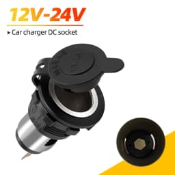 12V/24V Auto Car Motorcycle Cigarette Lighter Power Plug Socket with Waterproof Cover Case For Motorcycles Boats Mowers Cars