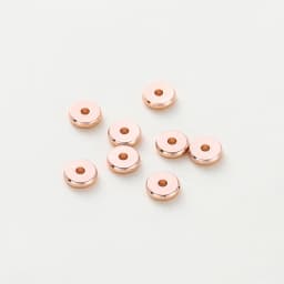 50pcs/lot 14K/18K Gold Color Plated Brass 4mm 5mm 6mm Round Spacer Beads Flat Bracelet Beads for DIY Jewelry Accessories