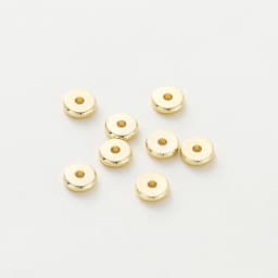 50pcs/lot 14K/18K Gold Color Plated Brass 4mm 5mm 6mm Round Spacer Beads Flat Bracelet Beads for DIY Jewelry Accessories