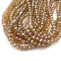 Yellow Red Color 2/3/4/6/8mm Rondelle Austria Faceted Crystal Glass Beads for Jewelry Making Loose Spacer Beads DIY Bracelet