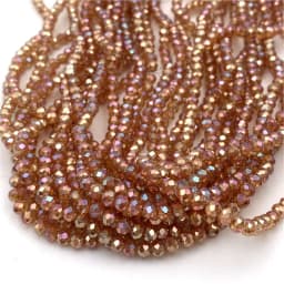 Yellow Red Color 2/3/4/6/8mm Rondelle Austria Faceted Crystal Glass Beads for Jewelry Making Loose Spacer Beads DIY Bracelet