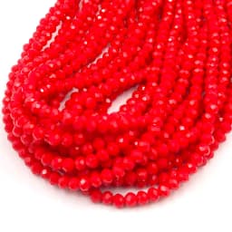 Yellow Red Color 2/3/4/6/8mm Rondelle Austria Faceted Crystal Glass Beads for Jewelry Making Loose Spacer Beads DIY Bracelet