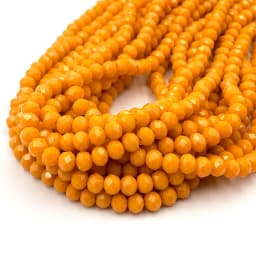 Yellow Red Color 2/3/4/6/8mm Rondelle Austria Faceted Crystal Glass Beads for Jewelry Making Loose Spacer Beads DIY Bracelet