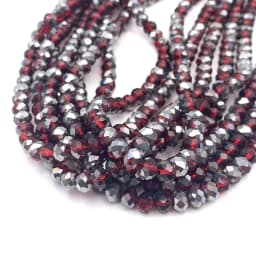 Yellow Red Color 2/3/4/6/8mm Rondelle Austria Faceted Crystal Glass Beads for Jewelry Making Loose Spacer Beads DIY Bracelet