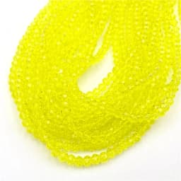 Yellow Red Color 2/3/4/6/8mm Rondelle Austria Faceted Crystal Glass Beads for Jewelry Making Loose Spacer Beads DIY Bracelet