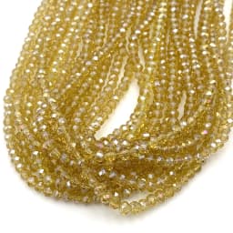 Yellow Red Color 2/3/4/6/8mm Rondelle Austria Faceted Crystal Glass Beads for Jewelry Making Loose Spacer Beads DIY Bracelet