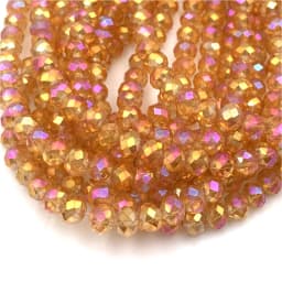 Yellow Red Color 2/3/4/6/8mm Rondelle Austria Faceted Crystal Glass Beads for Jewelry Making Loose Spacer Beads DIY Bracelet