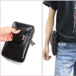 New Men's Genuine Leather Waist Packs Bag Phone Pouch Bags Men Handbag Bag Small Chest Shoulder Belt Bag Crossbody Leather Bags