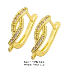 Juya DIY Fine Jewelry Material Supplies Handmade Earwire Gold/Silver Color Earring Hooks Accessories For Luxury Earrings Making