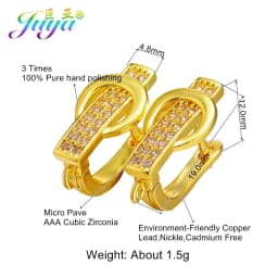 Juya DIY Fine Jewelry Material Supplies Handmade Earwire Gold/Silver Color Earring Hooks Accessories For Luxury Earrings Making