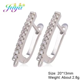 Juya DIY Fine Jewelry Material Supplies Handmade Earwire Gold/Silver Color Earring Hooks Accessories For Luxury Earrings Making