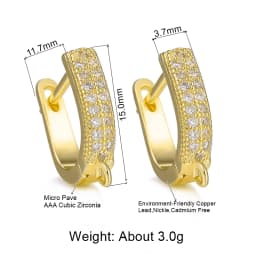 Juya DIY Fine Jewelry Material Supplies Handmade Earwire Gold/Silver Color Earring Hooks Accessories For Luxury Earrings Making