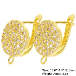 Juya DIY Fine Jewelry Material Supplies Handmade Earwire Gold/Silver Color Earring Hooks Accessories For Luxury Earrings Making