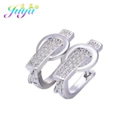 Juya DIY Fine Jewelry Material Supplies Handmade Earwire Gold/Silver Color Earring Hooks Accessories For Luxury Earrings Making
