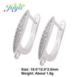 Juya DIY Fine Jewelry Material Supplies Handmade Earwire Gold/Silver Color Earring Hooks Accessories For Luxury Earrings Making