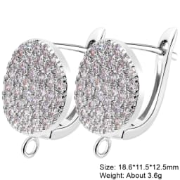 Juya DIY Fine Jewelry Material Supplies Handmade Earwire Gold/Silver Color Earring Hooks Accessories For Luxury Earrings Making