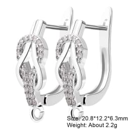 Juya DIY Fine Jewelry Material Supplies Handmade Earwire Gold/Silver Color Earring Hooks Accessories For Luxury Earrings Making