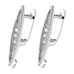 Juya DIY Fine Jewelry Material Supplies Handmade Earwire Gold/Silver Color Earring Hooks Accessories For Luxury Earrings Making