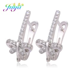 Juya DIY Fine Jewelry Material Supplies Handmade Earwire Gold/Silver Color Earring Hooks Accessories For Luxury Earrings Making