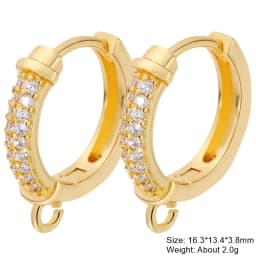 Juya DIY Fine Jewelry Material Supplies Handmade Earwire Gold/Silver Color Earring Hooks Accessories For Luxury Earrings Making