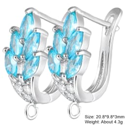 Juya DIY Fine Jewelry Material Supplies Handmade Earwire Gold/Silver Color Earring Hooks Accessories For Luxury Earrings Making