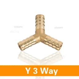 Tee T Type 3 Three Way Brass Pipe Fitting Connector Adapter 4mm 5mm 6mm 8mm 10mm 12mm 16mm 19mm Hose Barb