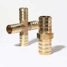Tee T Type 3 Three Way Brass Pipe Fitting Connector Adapter 4mm 5mm 6mm 8mm 10mm 12mm 16mm 19mm Hose Barb