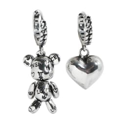 XIYANIKE Unique Asymmetrical Bear Heart Drop Earrings For Women Fashion Animal Jewelry Gift Party серьги женские