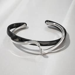 White Acrylic Bracelets Board Bend Metal Bangles Womens Hand Bracelets Geometric C- shaped Opening Bracelets Jewelry Gifts K