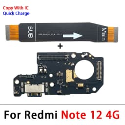 For Xiaomi Redmi Note 7 8 8T 9 9S 10 10S 11 12 Pro Plus 4G 5G Dock Connector USB Charger Charging Port Mainboard Main Flex Cable