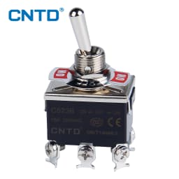 CNTD Self-locking Toggle Switch 15A 250VAC C5 Series Single Pole Double Pole Switch And Rainproof-cap