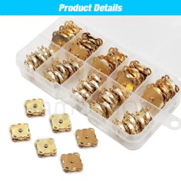 20sets 10mm-18mm Sew-on Metal Magnet Buckle Snap Fasteners Buttons Kits DIY Sewing Garment Accessories Materials Wallet Buckle
