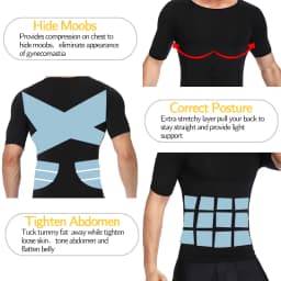 1/2 PCS Men Body Shaper T-Shirt Slimming Shapewear Corrective Posture Belly Control Compression Man Modeling Underwear Corset