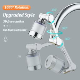 360/1080° Swivel Faucet Water Filter Remove Chlorine Heavy Metals Filtered Showers Head Soft Hard Water Bath Filtration Purifier