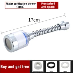 360/1080° Swivel Faucet Water Filter Remove Chlorine Heavy Metals Filtered Showers Head Soft Hard Water Bath Filtration Purifier
