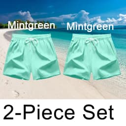 Men's Swim Shorts Swim Trunks Quick Dry Board Shorts Bathing Suit Breathable Drawstring With Pockets for Surfing Beach Summer