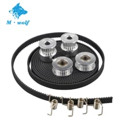 3D Printer Parts GT2 Pulley 20 Teeth Bore 5mm GT2 6mm Timing Belt & 2X Idler 4X Tensioner for 3D Printer Kit